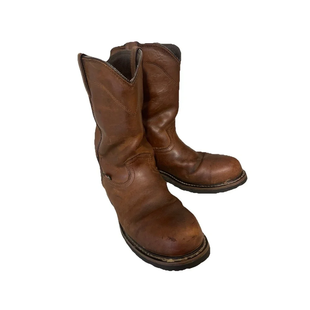 Justin Work Boots Drywall Waterproof Men's Size 8 1/2 EE Steel Toe
